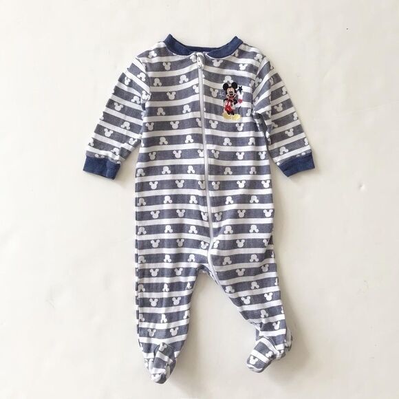 Disney Mickey Mouse zipper footed sleeper 3-6m - Picture 1 of 4